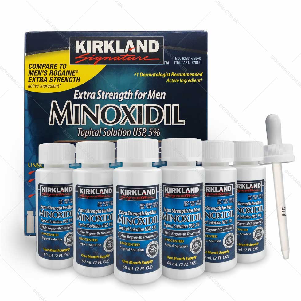 Kit Pack por 6 Minoxidil Kirkland en $197.000
